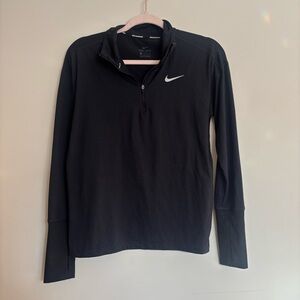 Nike running Black Long Sleeve quarter zip Top